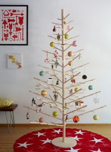 ReTree 6ft Sapling decorated for Christmas