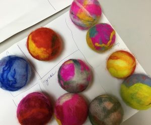 Wet Felted Christmas Ornaments