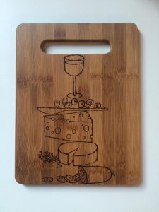 Wood Burning a cheese board